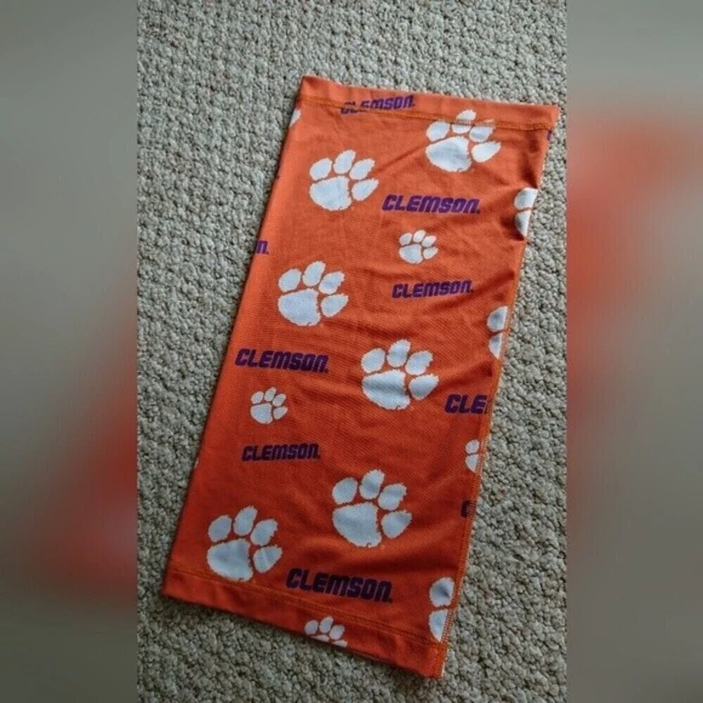 Clemson Tigers All Over Logo Orange Neck Gaiter